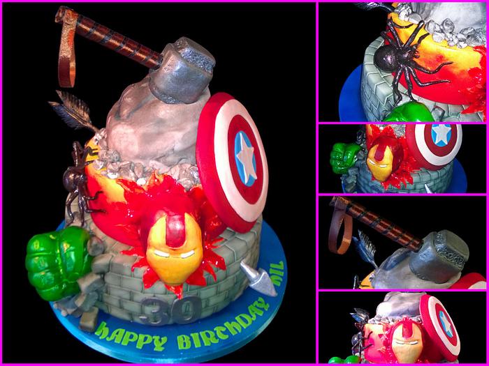 Avengers Superhero cake