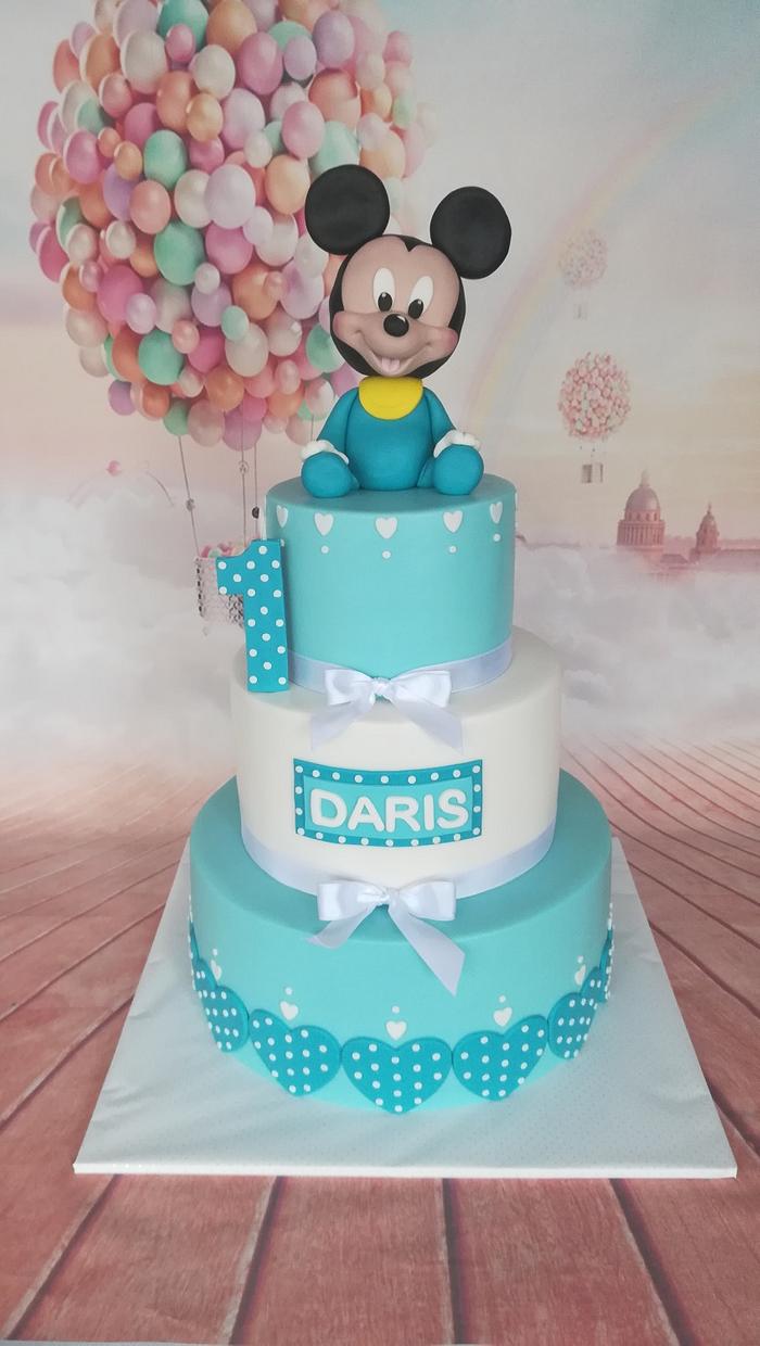 Mickey mouse baby cake