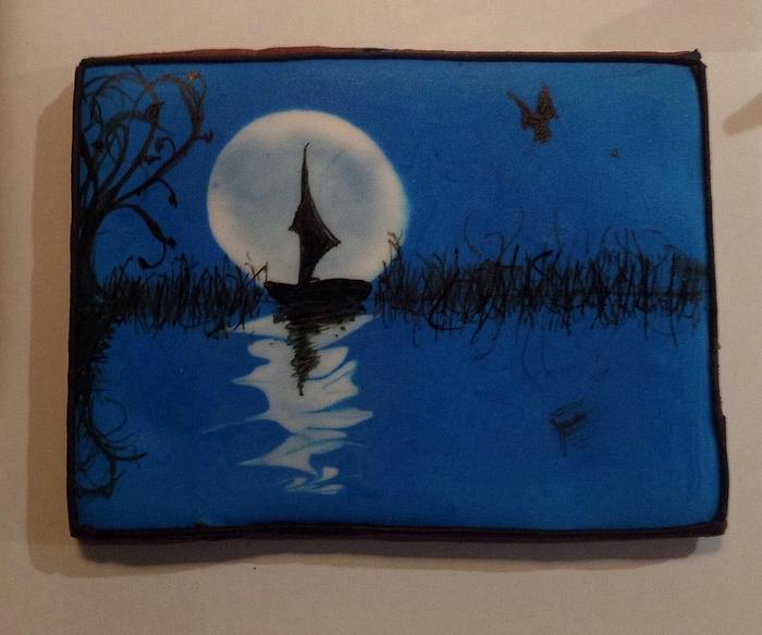 Sailing into the moon light cookie
