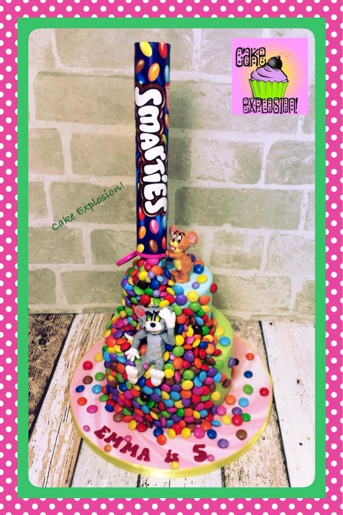 Tom and Jerry Smarties Cake