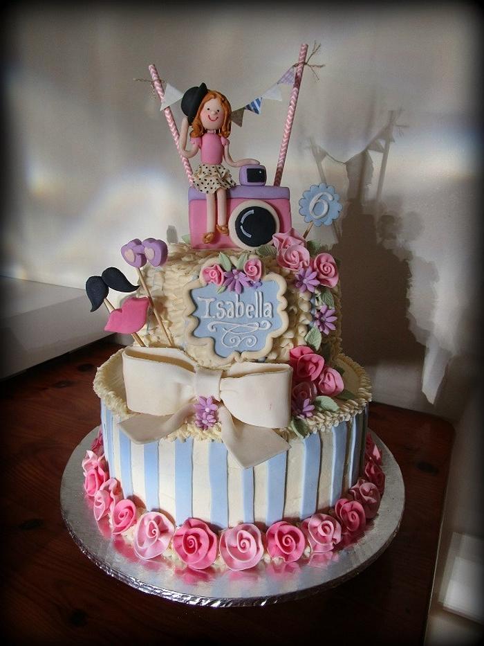 Vintage Photo Booth Cake