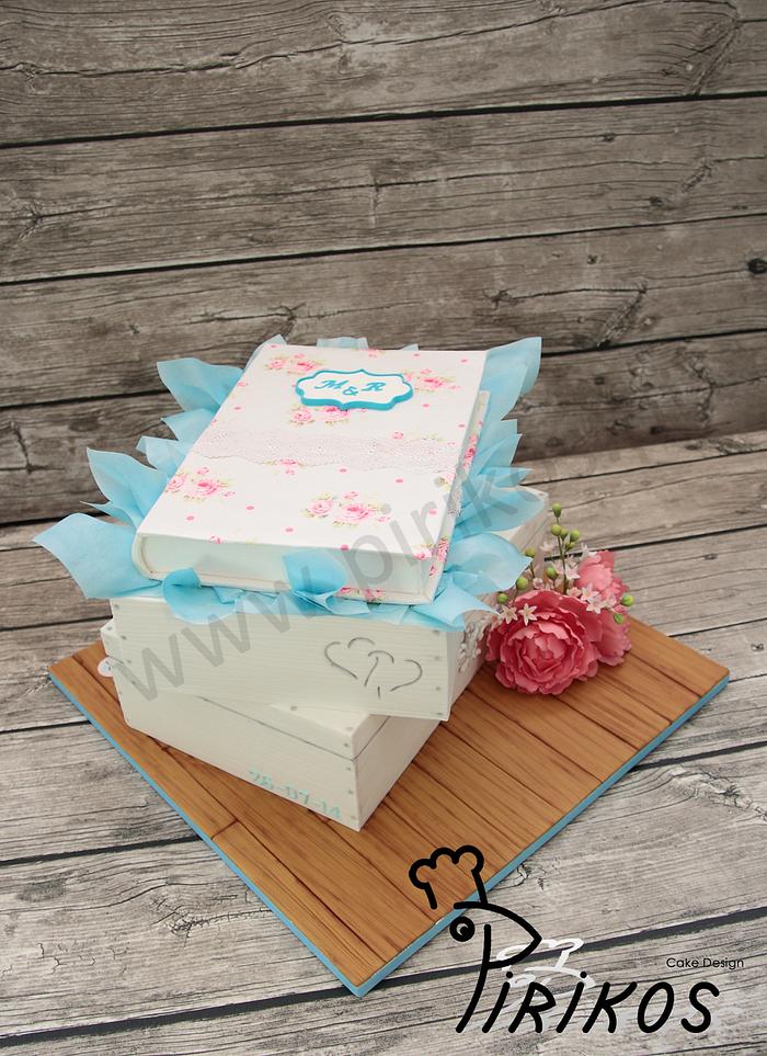 Diary wedding cake
