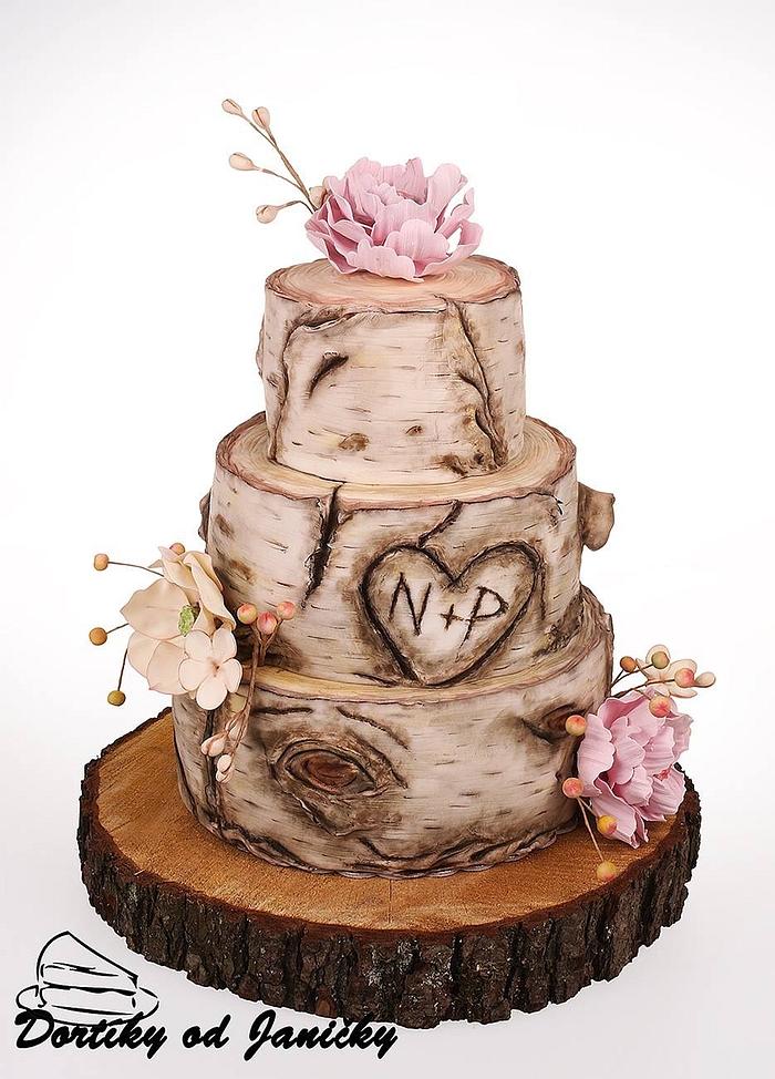 Birch Wedding cake