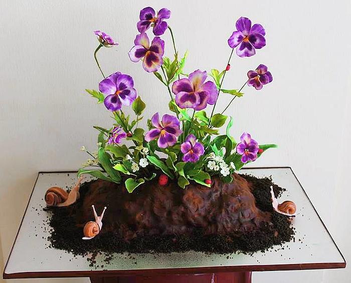 Piece of nature cake