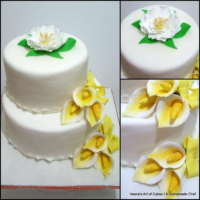 A Calla Lily Wedding cake 