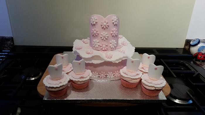 Ballet Tutu Birthday Cake & Cupcakes
