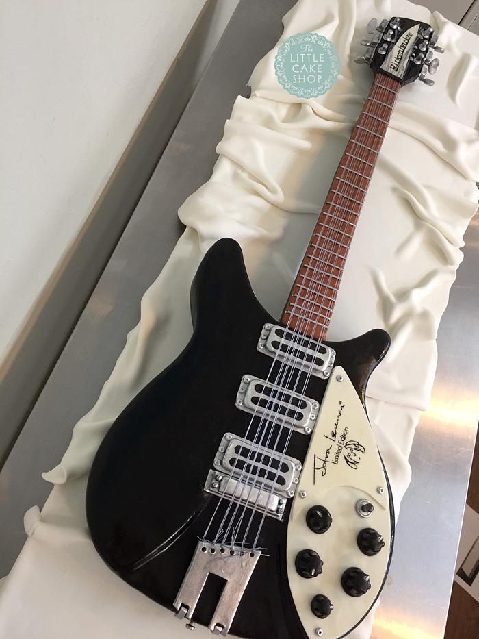 Life-size Rickenbacker John Lennon Electric Guitar Cake