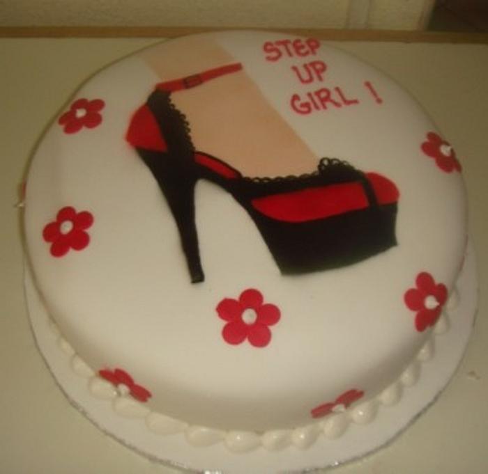 shoe on a cake