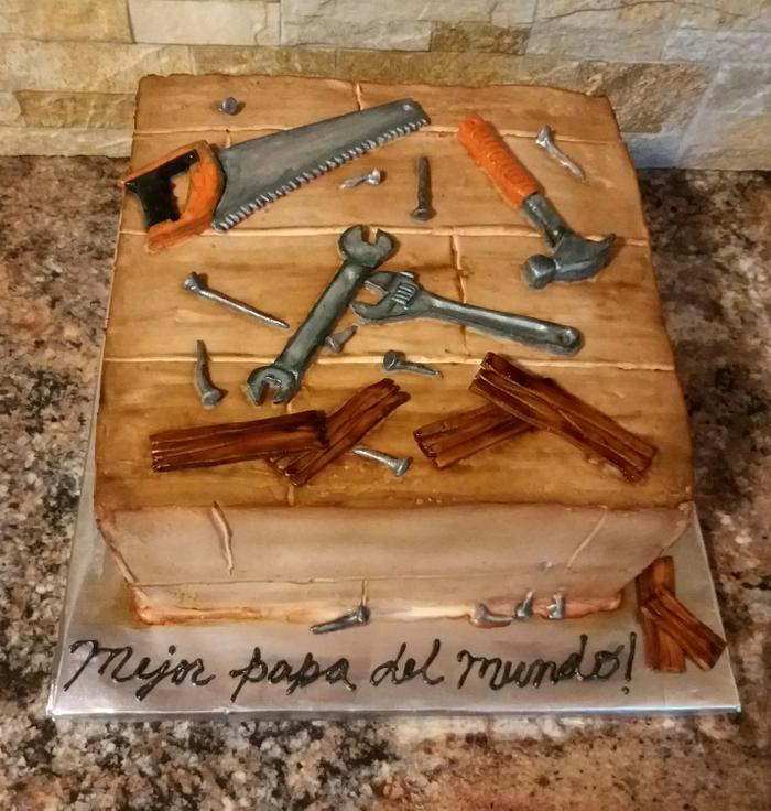 Tres leches Father's Day/carpenter theme cake