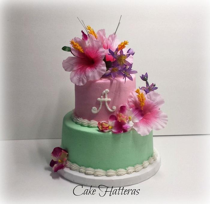 Tropical Themed Birthday Cake