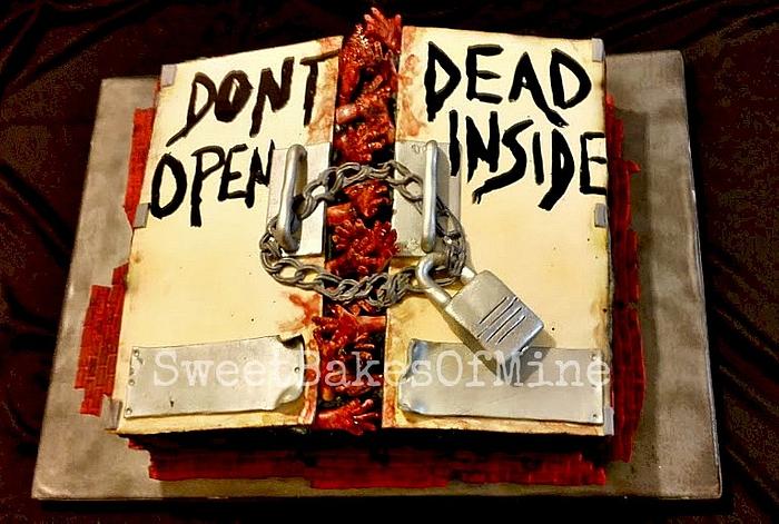 Walking Dead Cake (Dont Open - Dead Inside) 