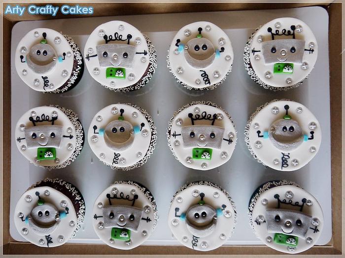 robot cupcakes