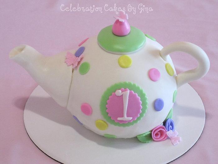 Teapot cake for a 1st b'day tea party