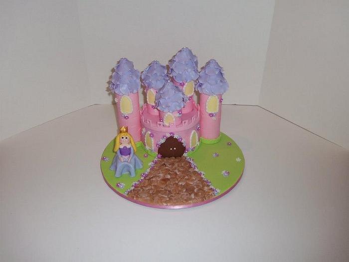 Princess castle cake