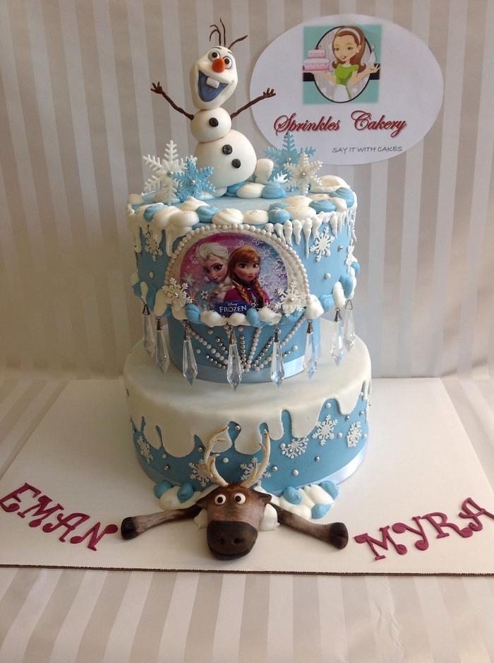 My Frozen themed cake 