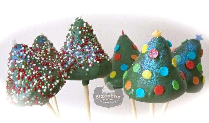 Christmas tree cakepops
