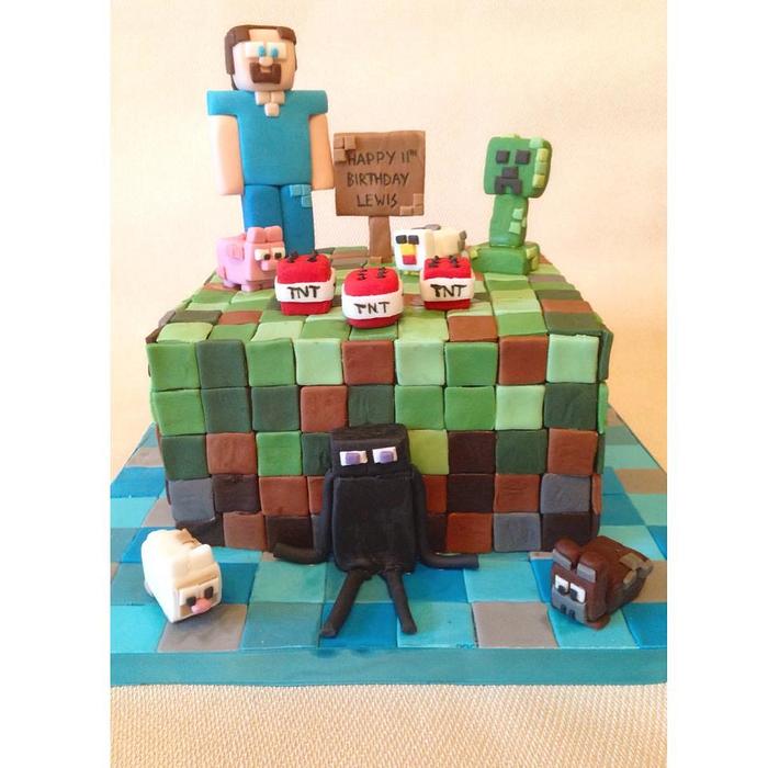 Minecraft birthday cake!