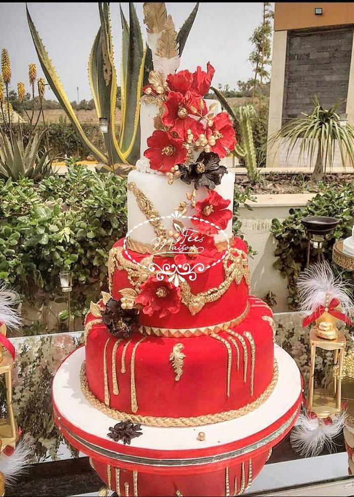 Wedding cake in bloom