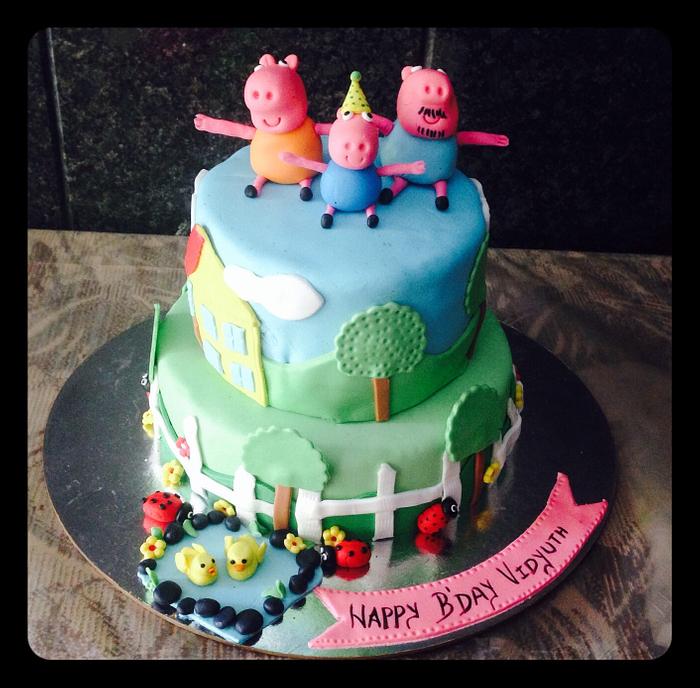 Peepa pig cake