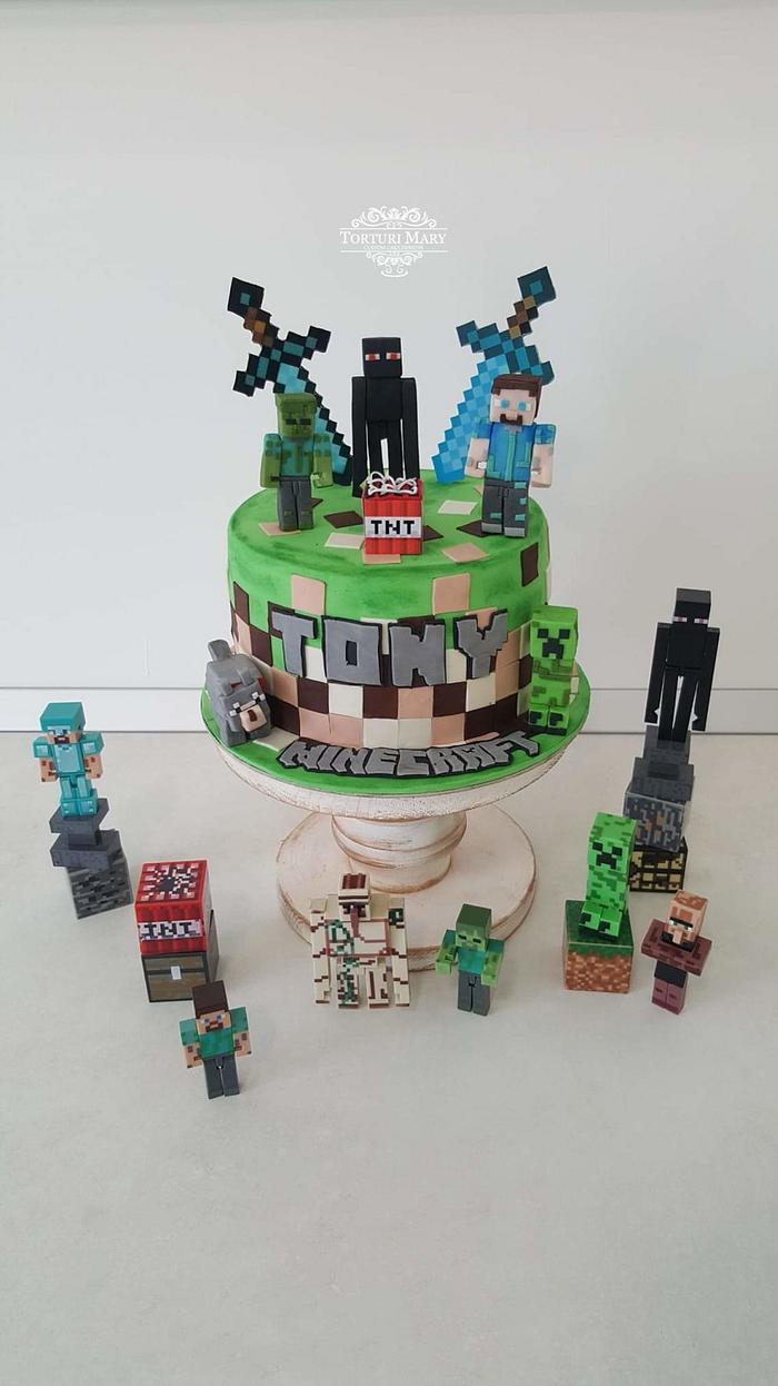 Minecraft cake.