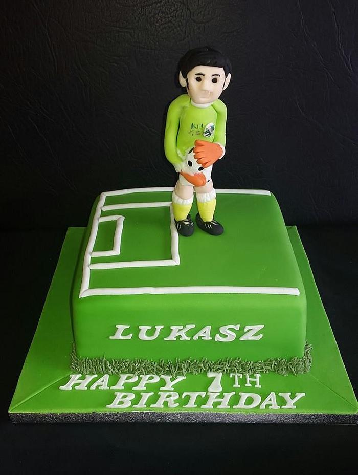 goalie football cake