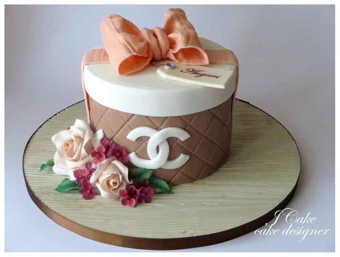 Chanel hat box cake
