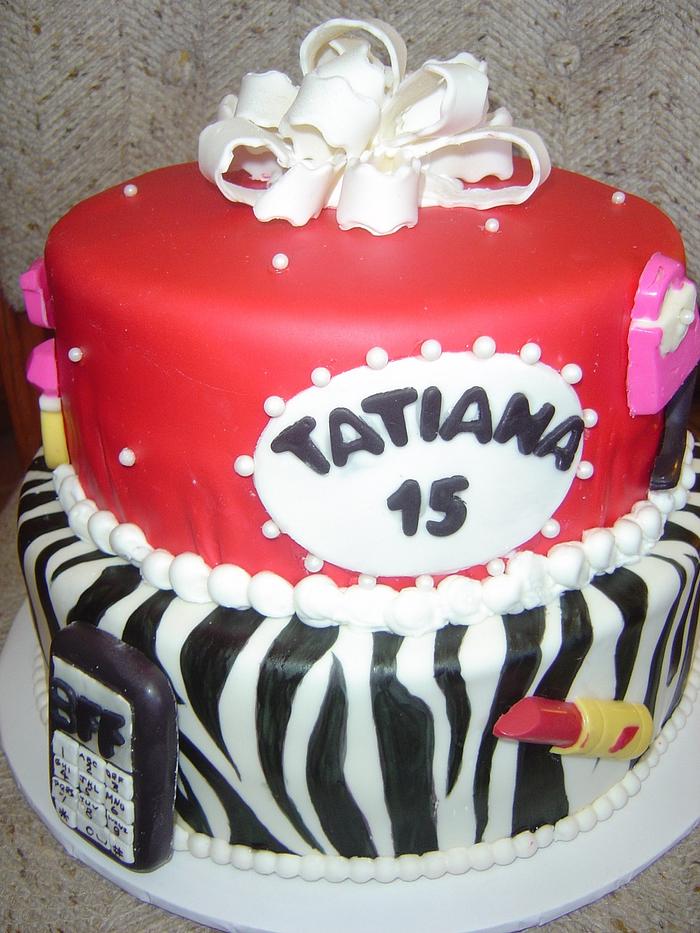 Zebra stripe Teen Cake