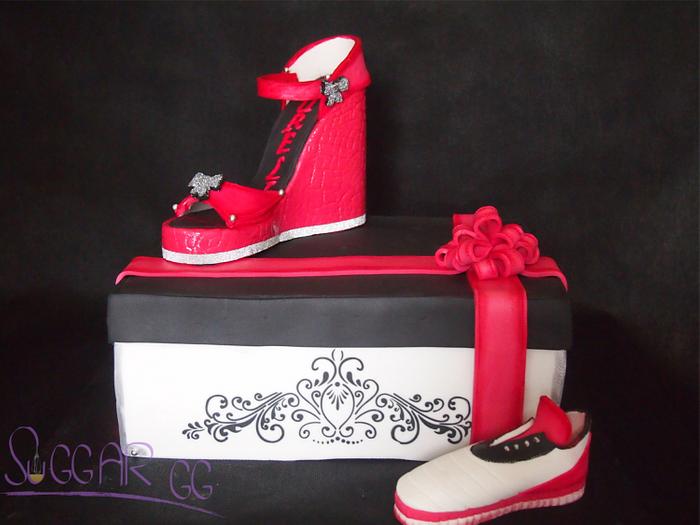 high heel shoe cake