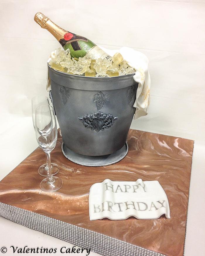 Champagne Bucket cake