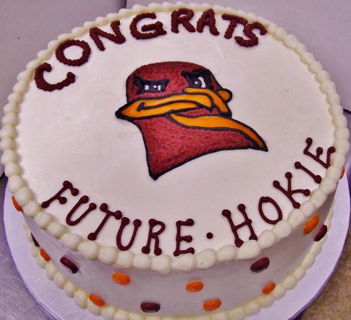 Virginia Tech Hokie buttercream cake