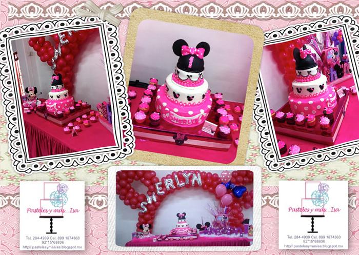 MINNIE MOUSE HOT PINK CAKE