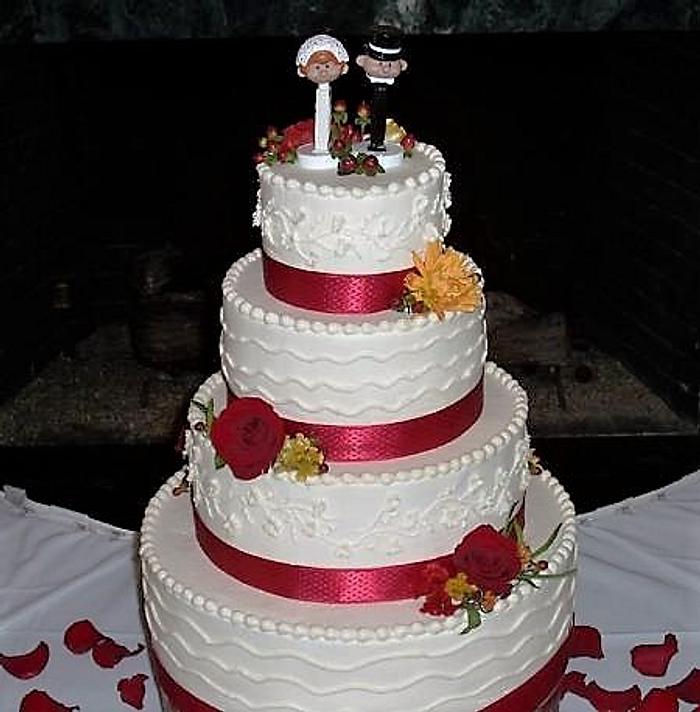 Bride and Groom Pez Wedding Cake