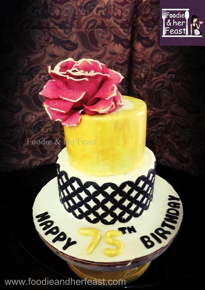 A 75th Birthday cake