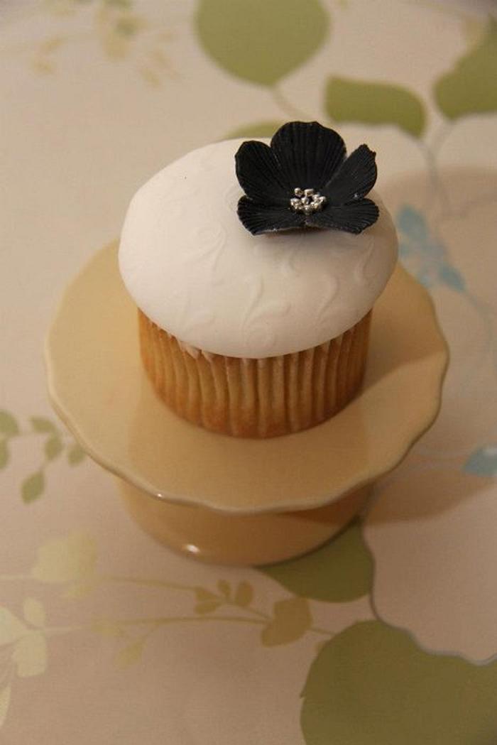 Flower topped cupcake