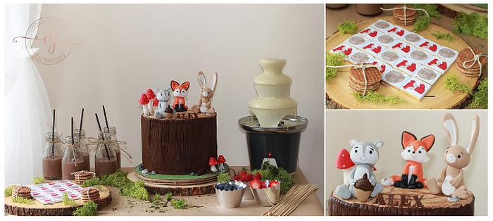 Woodland themed Cake 