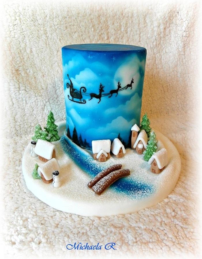 Winter Christmas cake