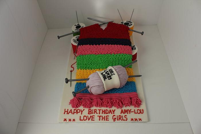 Knitted Scarf Cake!