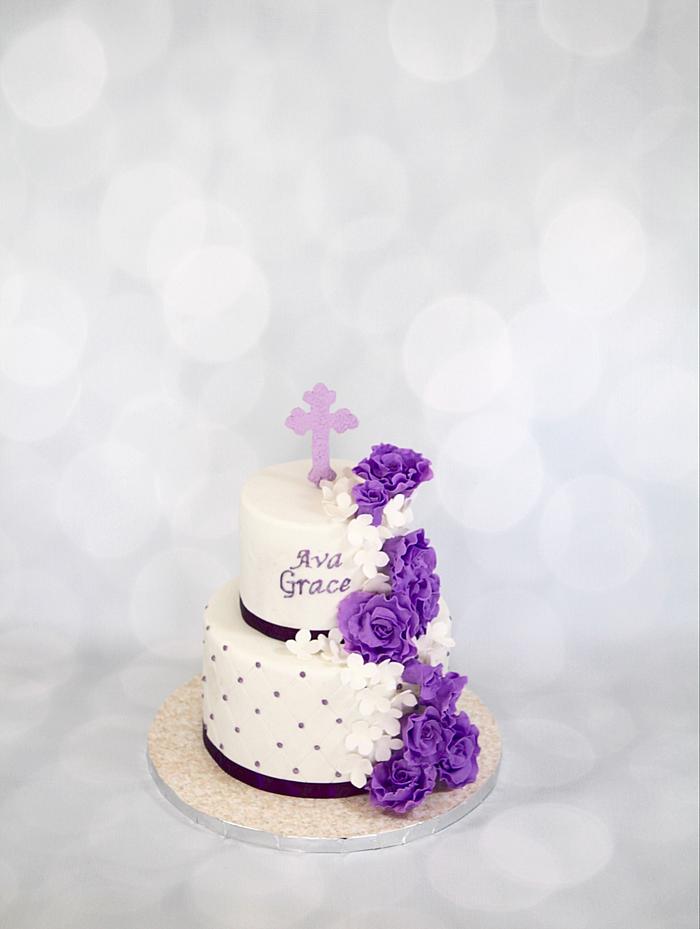 Purple communion cake