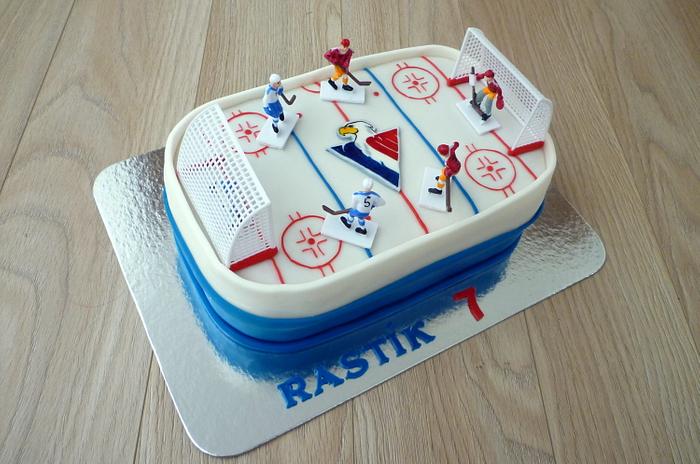 Ice hockey cake 