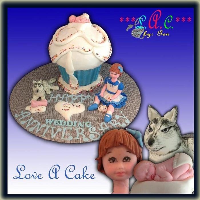 5th year Anniversary Giant Cupcake