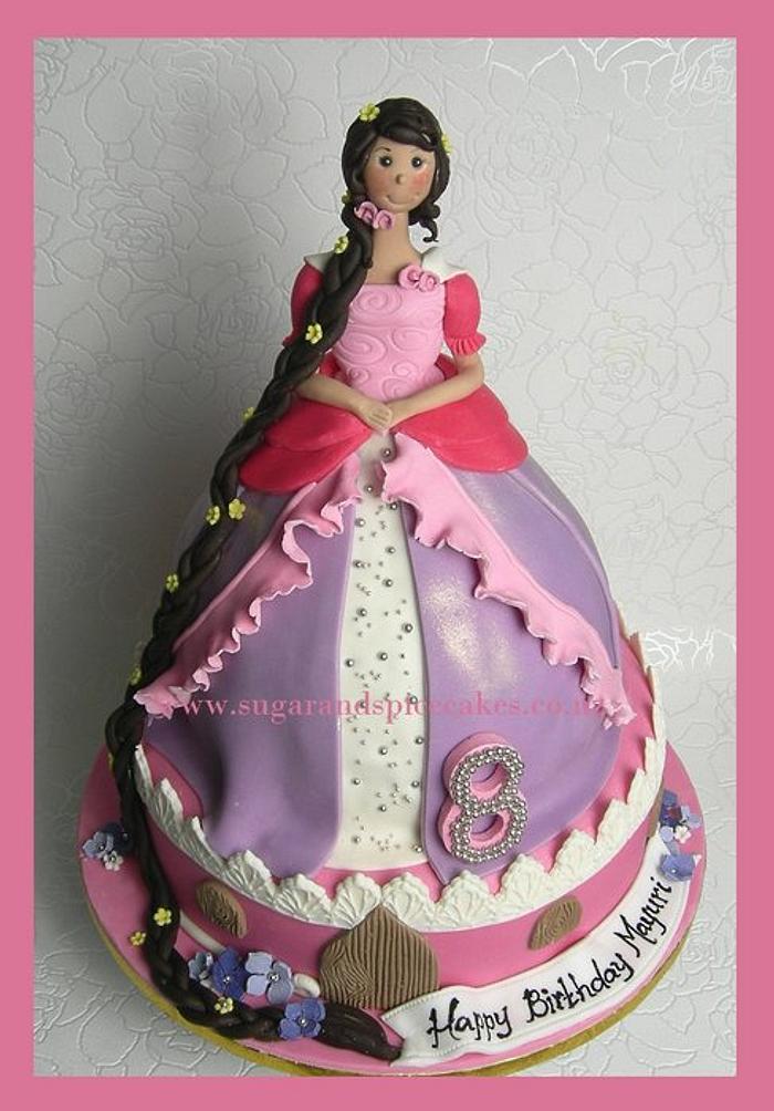 Princess Rapunzel Cake for an Indian Princess