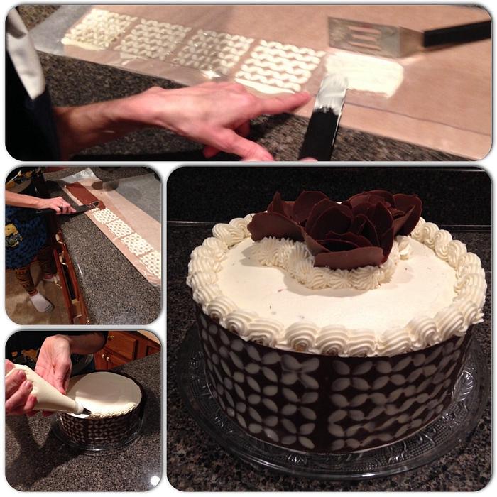 Chocolate wrapped cake