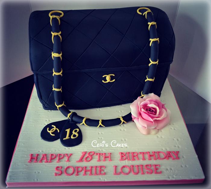 18th Birthday handbag cake