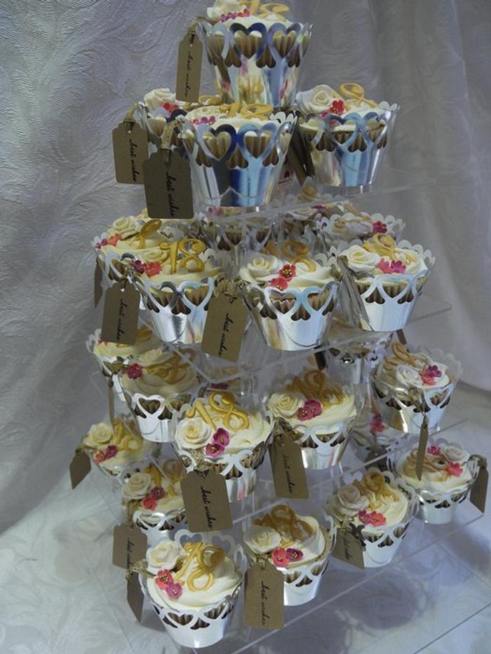 18th Birthday Cupcake Tower