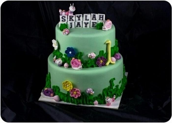 flower garden cake 