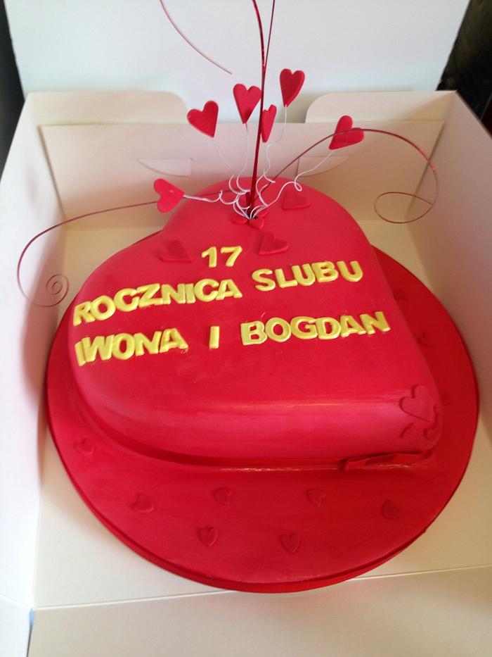 Anniversary cake in polish