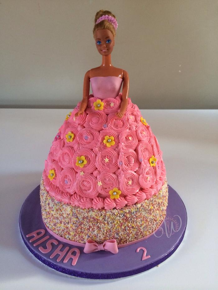 Barbie Buttercream Cake, Food & Drinks, Homemade Bakes on Carousell