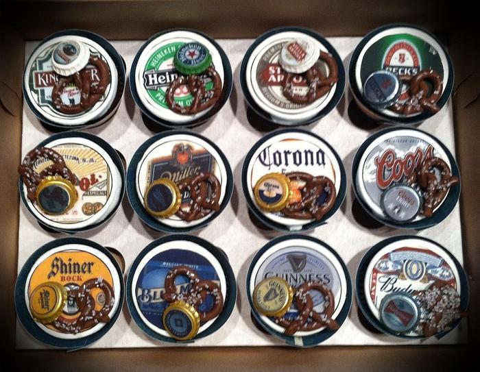 Beer themed cupcakes