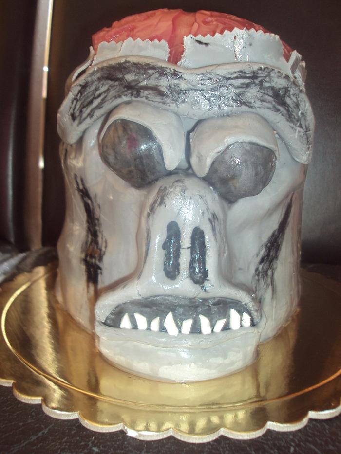 zombie gorilla birthday cake