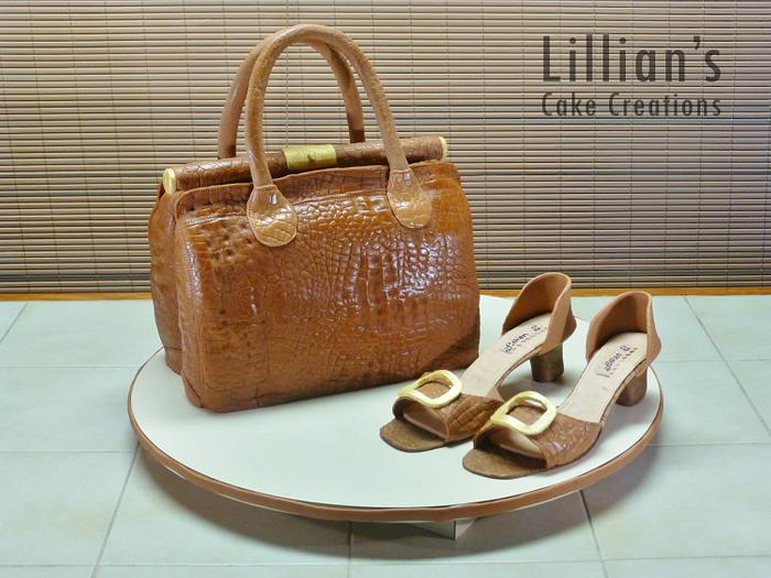 Designer handbag and shoes